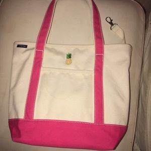 Lands End Canvas Tote SMALL w pineapple